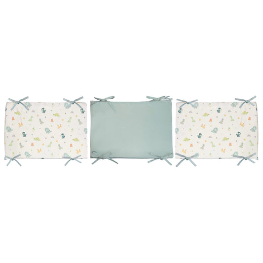 Chichonera protector de cuna Reversible Con Relleno Dinosaurio