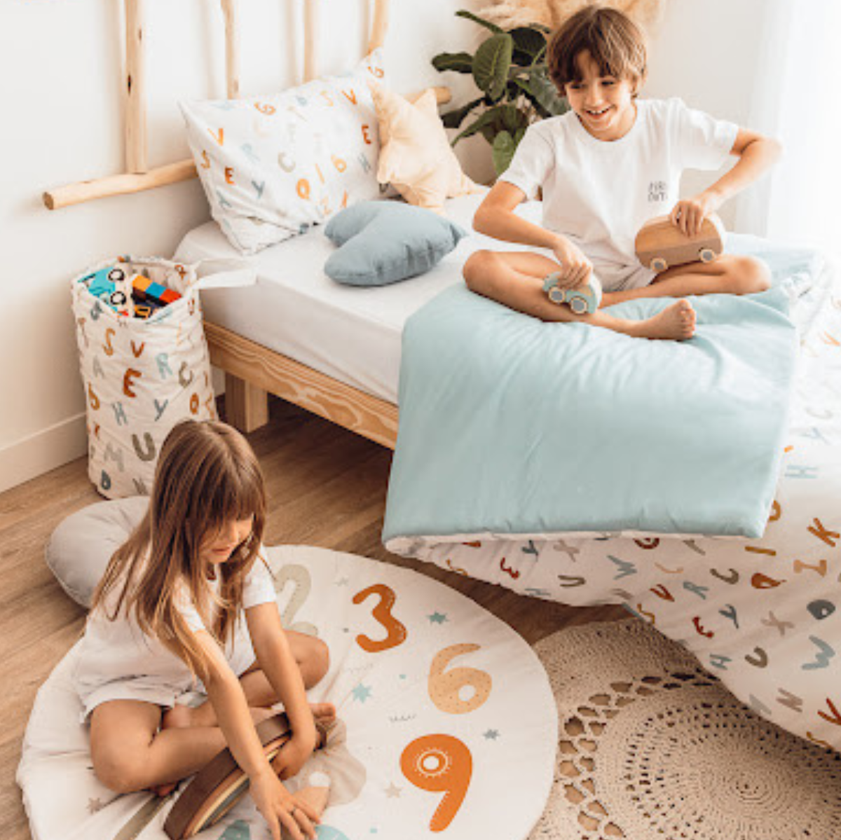 Juego de Sábanas letras Cama