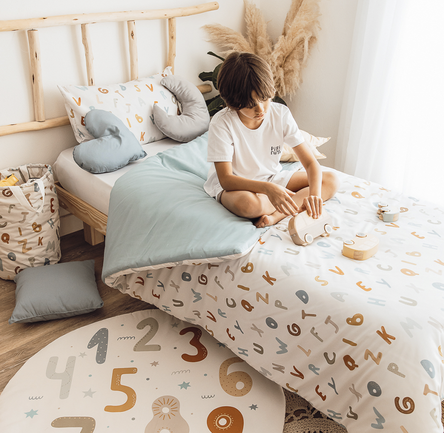 Juego de Sábanas letras Cama
