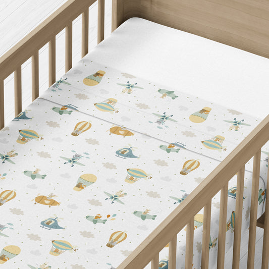 Juego de Sábanas Globos Cuna