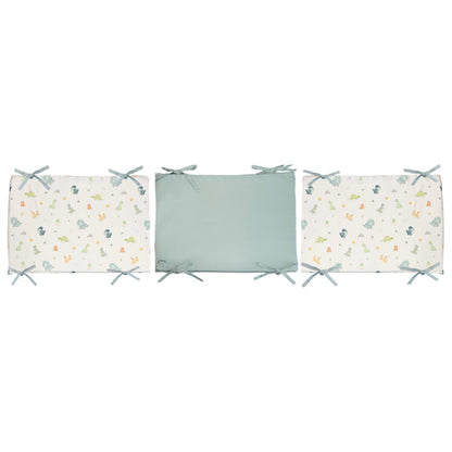 Chichonera protector de cuna Reversible Con Relleno Dinosaurio