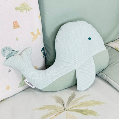Pack completo cuna Dinosaurio - Funda nórdica juego de sábanas Protector de cuna cojín y peluche