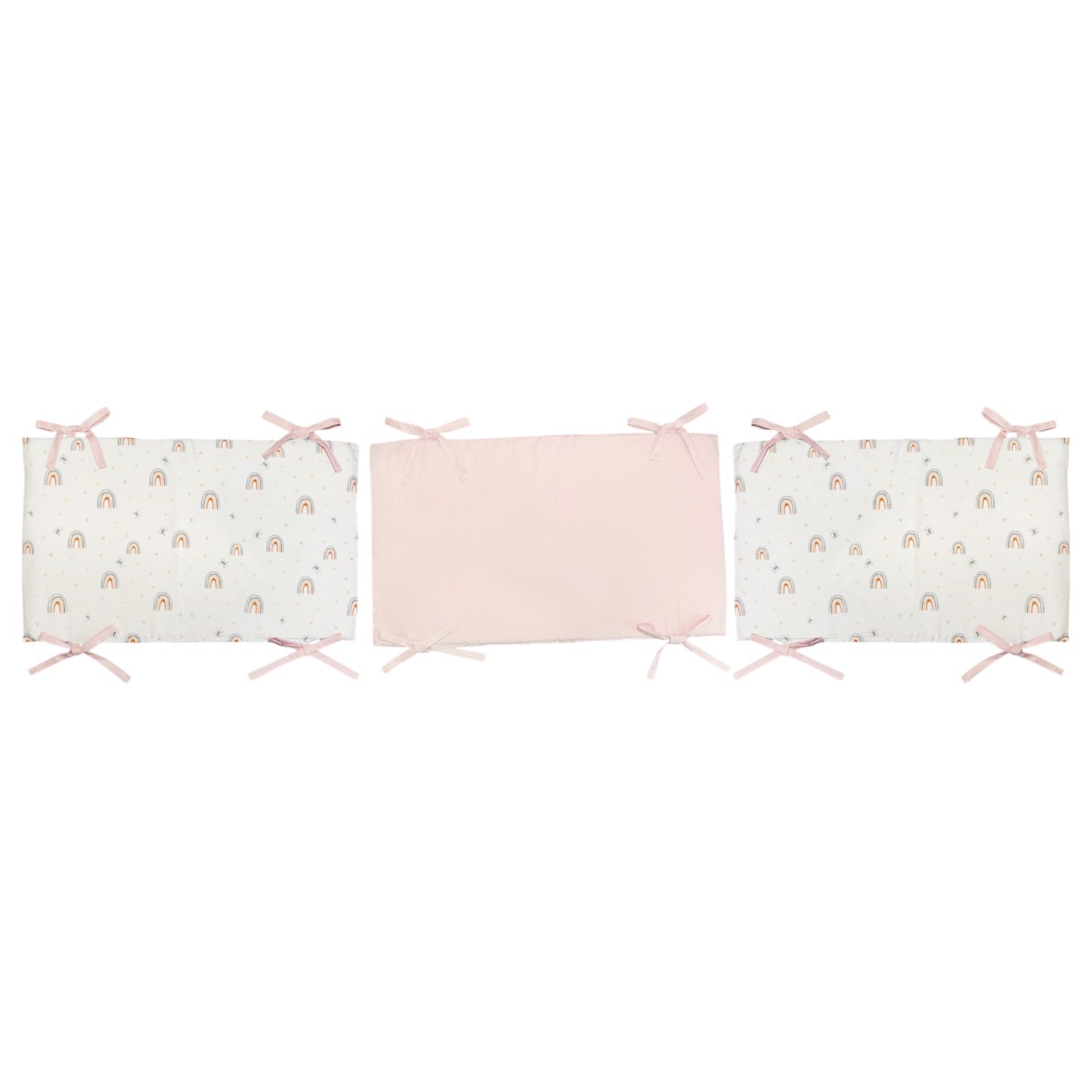 Chichonera protector de cuna Reversible Con Relleno Arcoiris