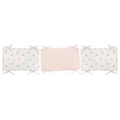 Chichonera protector de cuna Reversible Con Relleno Arcoiris