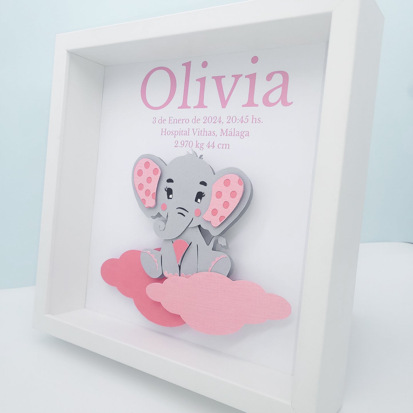 Cuadro 3D Personalizado Elefante 3